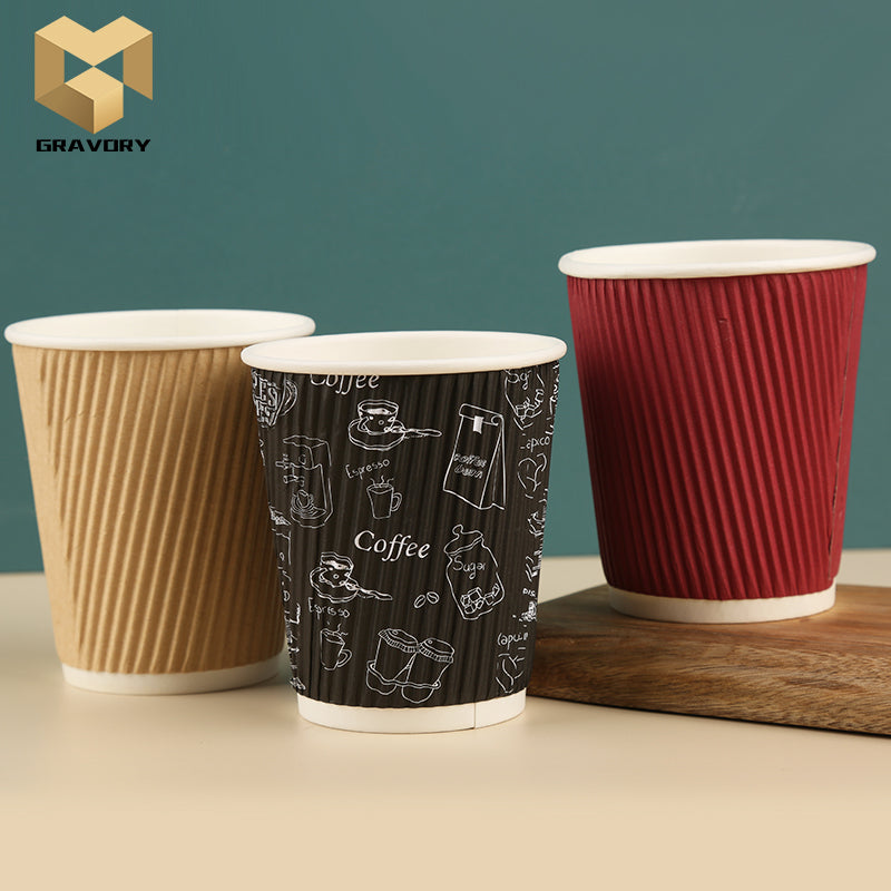 4 oz ripple wall coffee cups custom deign food grade samples on sale –  gravorypackaging.com