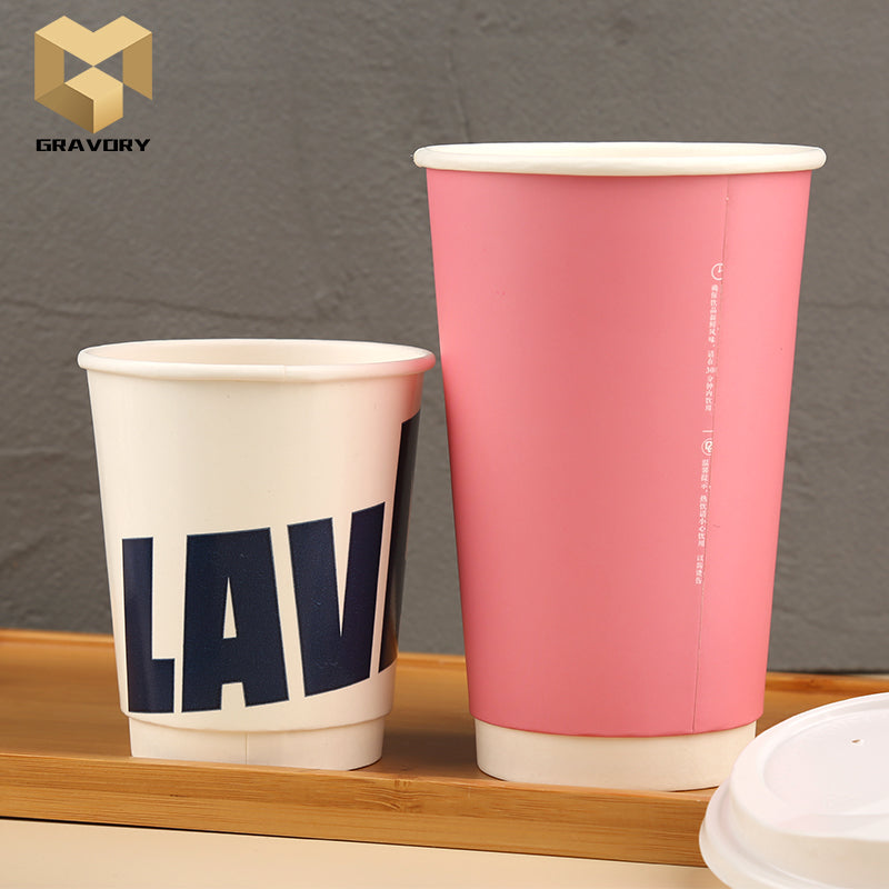 10 oz. Double Wall Glass Coffee Mug w/ Custom Logo Cups