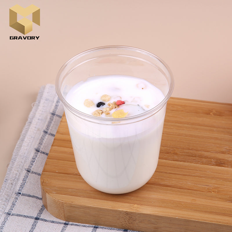 sale 12 oz A (400ml) PET plastic cups disposable customized logo online   gravorypackaging.com