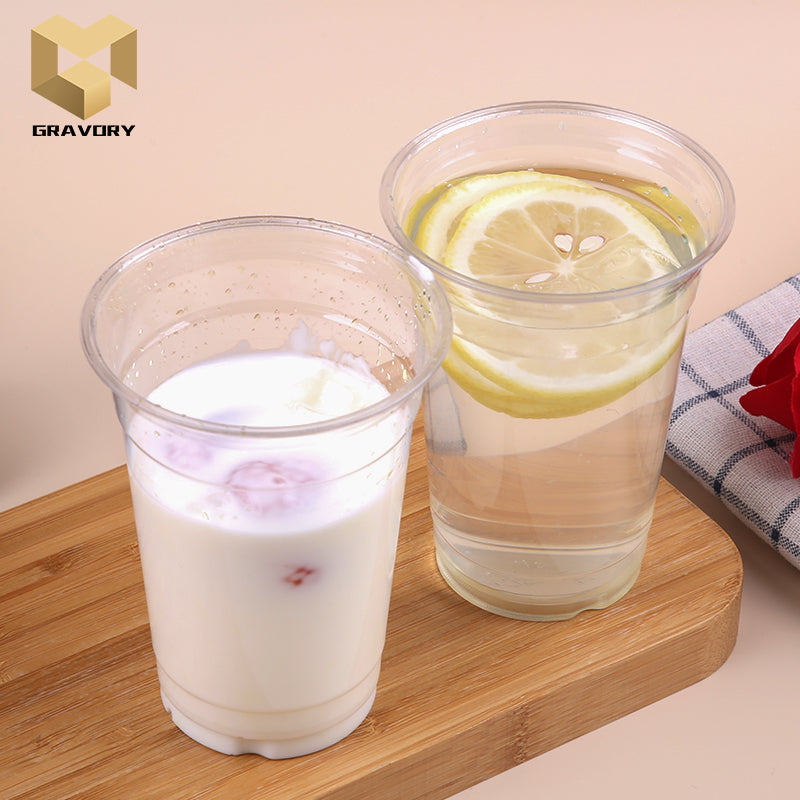 cheap 14 oz (400ml) PET plastic cups with lid Eco friendly disposable  samples – gravorypackaging.com