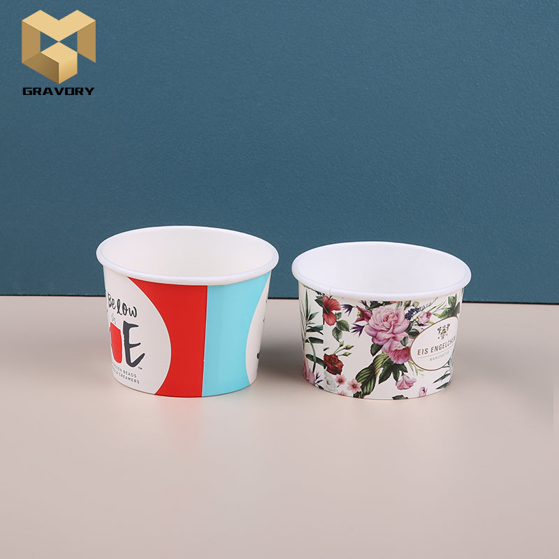 Disposable White Paper Soup Containers with Plastic Lids - White Ice Cream  Containers / Yogurt Cups with Plastic Lids (8oz, 12oz, 16oz, 26oz, 32oz)