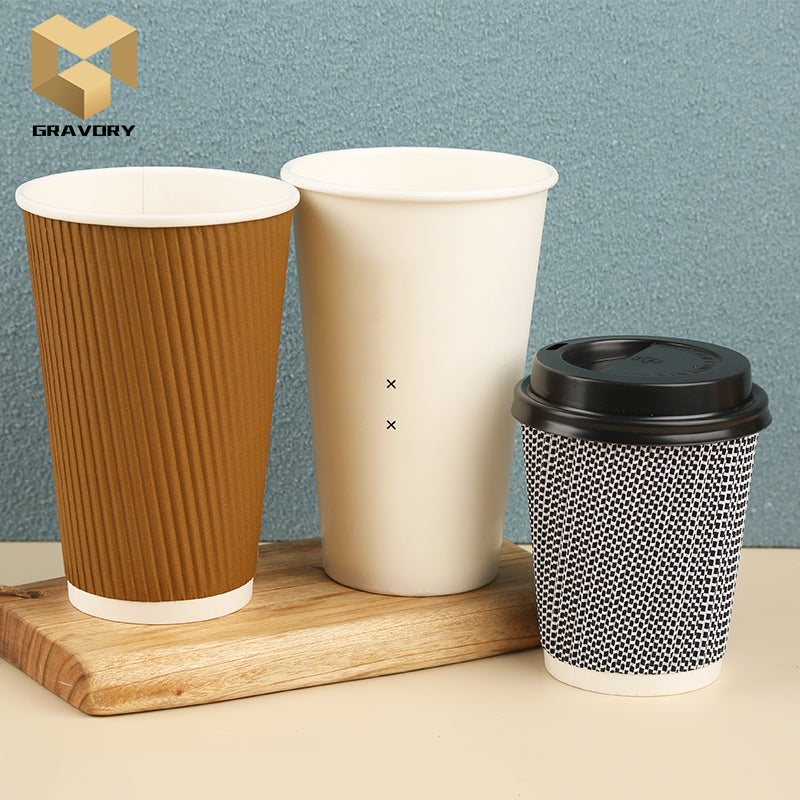 cheap sale 16oz disposable coffee ripple wall paper cups samples online –  gravorypackaging.com