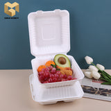 100% biodegradable lock box bento box sugarcane bagasse food container samples