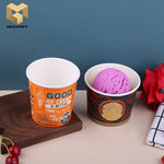 3oz ice cream cups disposable paper containers customized logo samples