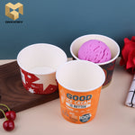 5oz disposable customized design printed paper cup for frozen ice cream samples