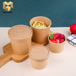 20 oz disposable paper soup cup with lid sample