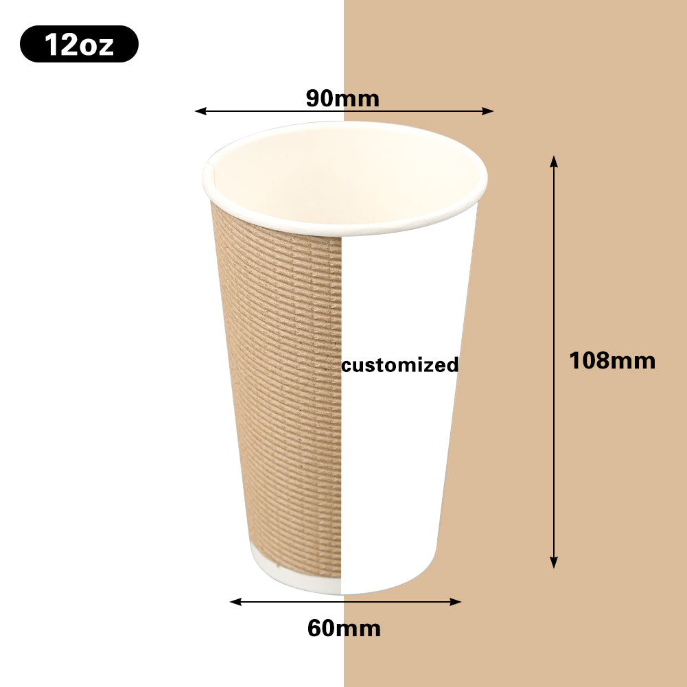 12oz disposable coffee cups Cheap 12oz disposable custom design printed ripple wall paper cups samples  – gravorypackaging.com