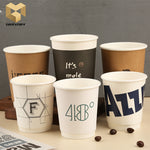 8 oz double wall paper cups biodegradable recycled food grade custom samples