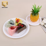 6 inch round plate for food sugarcane bagasse plate samples