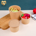 20 oz disposable paper soup cup with lid sample