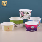 5oz disposable customized design printed paper cup for frozen ice cream samples