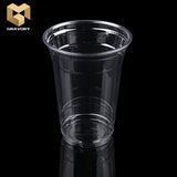 12 oz (355ml) disposable custom printed transparent wall style PET plastic cups samples