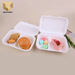 6.5 inch hamburger box bagasse containers samples