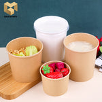 12 oz kraft disposable paper soup bowl samples