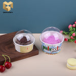 6oz double PE PLA coating custom printed ice cream paper cups samples