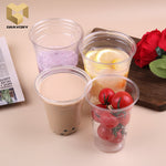 12 oz C (340ml) clear plastic tea PET disposable plastic printed cups samples