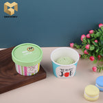 3oz ice cream cups disposable paper containers customized logo samples