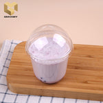 12 oz C (340ml) clear plastic tea PET disposable plastic printed cups samples