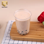 14 oz (400ml) PET plastic cups with lid Eco friendly disposable clear transparent samples