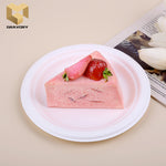 7 inch lunch round plate food packaging bagasse plate samples