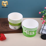 3oz ice cream cups disposable paper containers customized logo samples