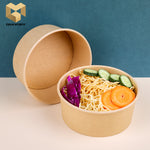 1300ml kraft paper food packaging salad box