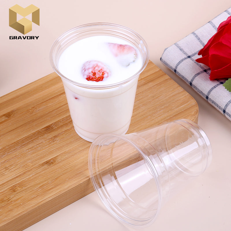 7oz Translucent Plastic Cups - Disposable Cold Drink Clear Party