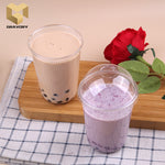 14 oz (400ml) PET plastic cups with lid Eco friendly disposable clear transparent samples
