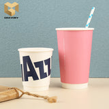 7 oz single wall paper cups customized personalized PE coated samples