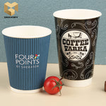 12oz disposable custom design printed ripple wall paper cups samples