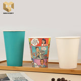 8 oz disposable paper cups Eco friendly customized logo samples