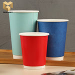12 oz disposable double wall paper cups food grade environmental friendly samples