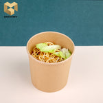 20 oz disposable paper soup cup with lid sample
