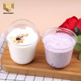 12 oz C (340ml) clear plastic tea PET disposable plastic printed cups samples