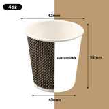 4 oz ripple wall coffee cups custom deign food grade samples