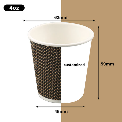 4 oz ripple wall coffee cups custom deign food grade samples