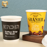 7 oz single wall paper cups customized personalized PE coated samples