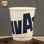 8 oz double wall paper cups biodegradable recycled food grade custom samples