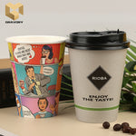 12oz hot drink single wall paper cups for coffee customized samples
