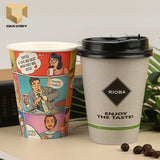 12oz hot drink single wall paper cups for coffee customized samples
