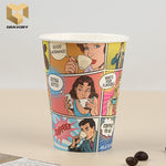 12oz hot drink single wall paper cups for coffee customized samples