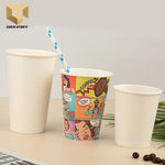 12oz hot drink single wall paper cups for coffee customized samples