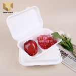 6.6 inch Disposable hamburger bagasse tableware fast food packaging samples