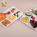 10 inch sugarcane bagasse lunch trays disposable compostable takeaway plates