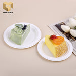 9 inch round plate 100% compostable sugarcane bagasse plate samples