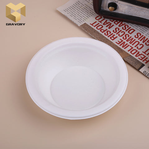 12 oz Disposable sugarcane tableware bagasse packaging round bowl samples