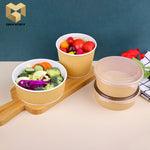 1300ml kraft paper food packaging salad box