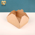 700 ml kraft lunch paper box with buckle samples