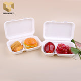 6.6 inch Disposable hamburger bagasse tableware fast food packaging samples