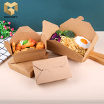 700 ml kraft lunch paper box with buckle samples